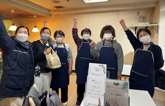 慈濟志工在石川縣的熱食供應讓當地居民非常懷念,2月16日再度恢復熱食供餐,受到居民很親切的歡迎。(圖:慈濟日本分會提供)