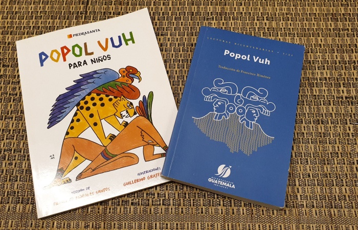 記錄馬雅文明的創世神話與歷史的寶典《Popol Vuh》(中譯:《波波爾·烏》)。 (攝影:李家萓 曾繼鋒,地點:花蓮慈濟大學)
