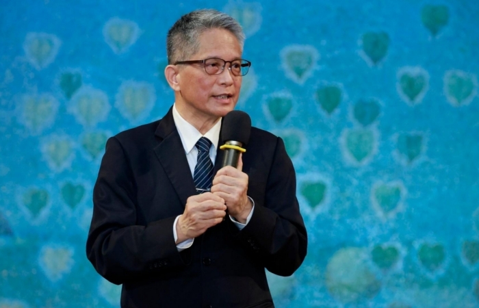慈濟慈善事業基金會熊士民副執行長祝福大家早日回歸日常,也鼓勵大家攜手團結共渡難關。(攝影:羅明道)